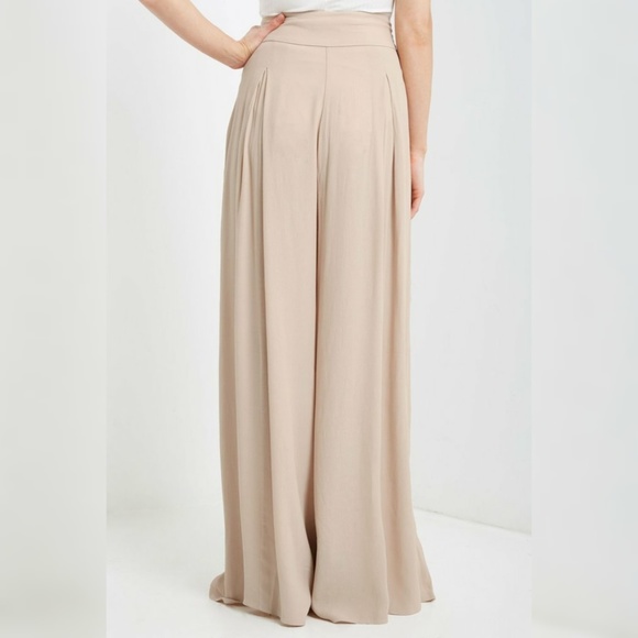 New Tags Tan Tie Wide Leg Palazzo Pant S M L XL - Picture 4 of 7